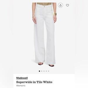 Madewell Superwide Petite Jeans in Tile White